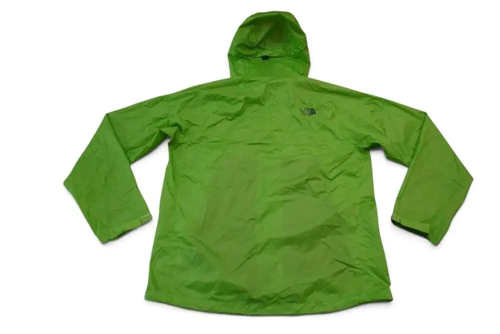 The North Face Jacket Mens Large Green HyVent Hooded Waterproof Rain 2.5L